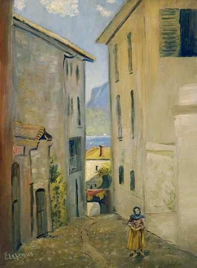 Straße in Lugano von Louis Michel Eilshemius